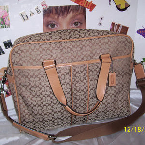 COACH Mini Sig C Hudson Commuter Briefcase Bag